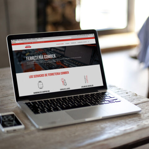 Diseño web de Ferretería COMBER, comercio de Sarriguren