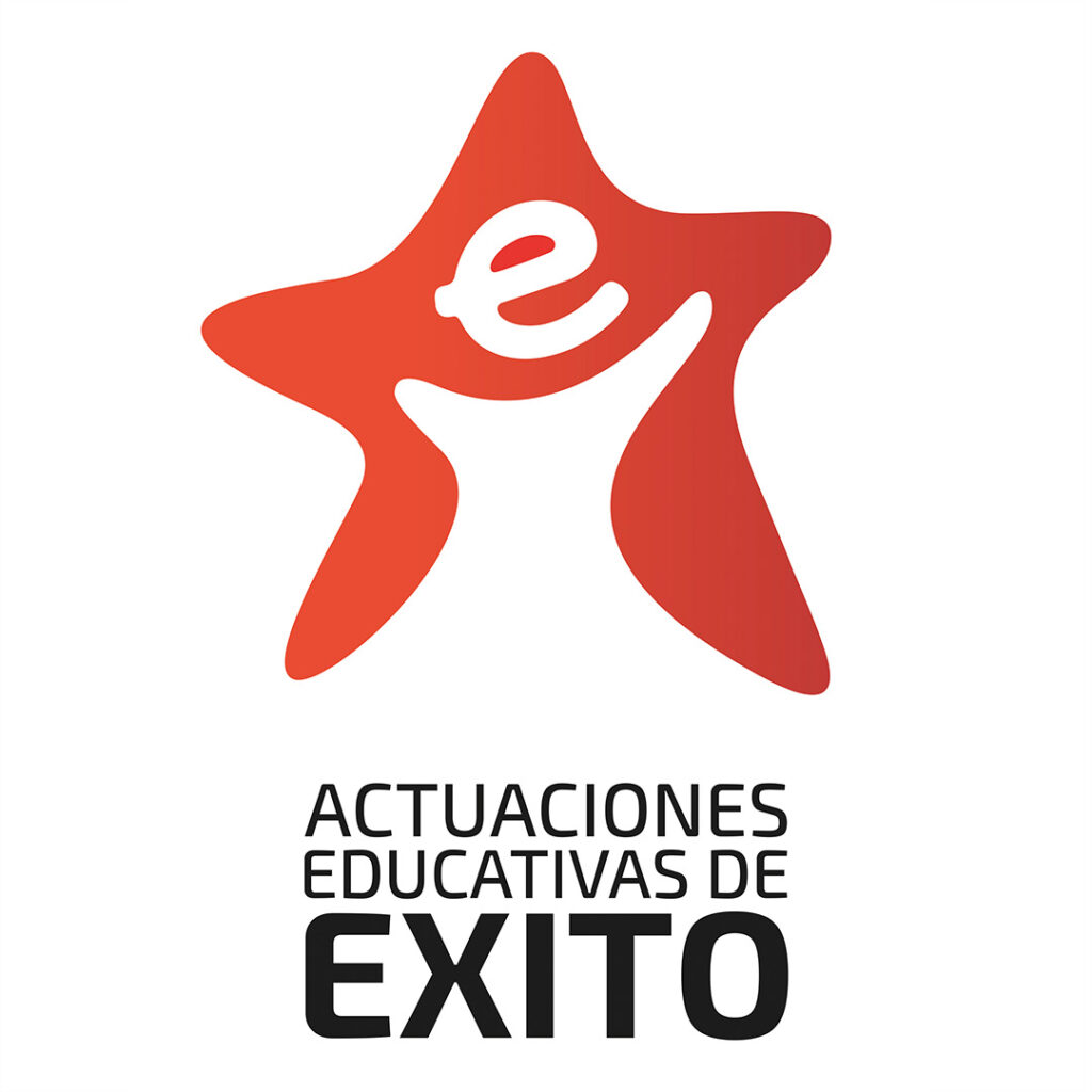 Logotipo "Actuaciones Educativas de Exito" IES Plaza de la Cruz. Diseño  realizado por Protocolo 66 en Pamplona