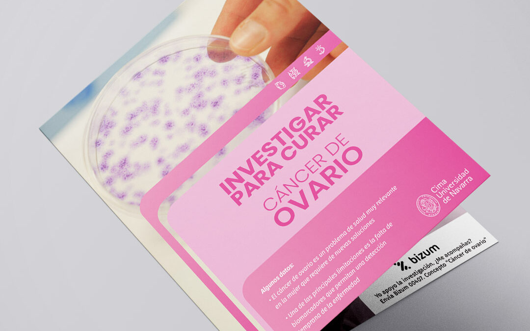Diseño de folleto sobre el cáncer de Ovario