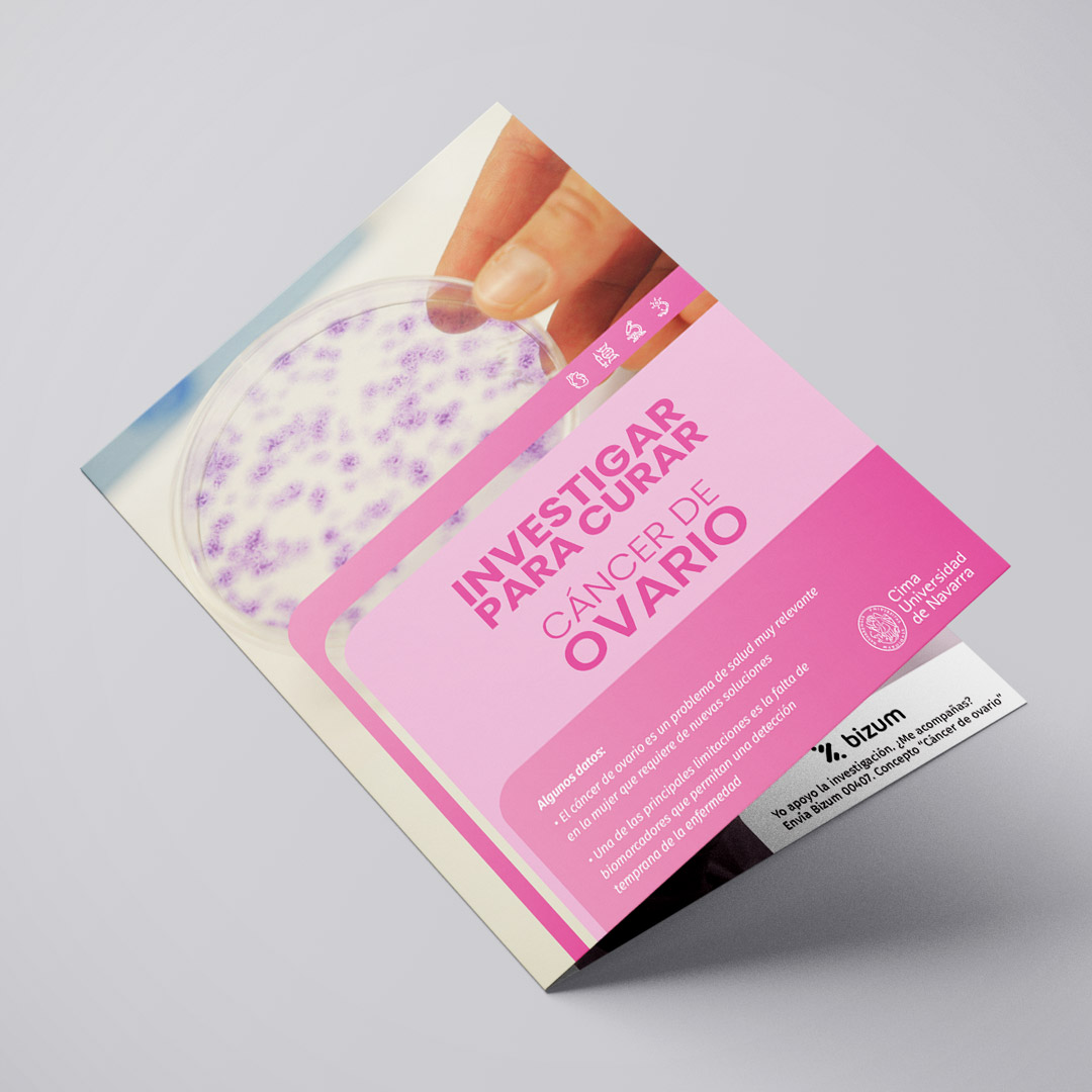 Diseño de folleto sobre el cáncer de Ovario | Protocolo 66, Navarra