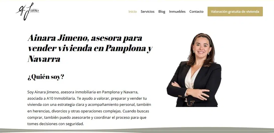 Web inmobiliaria de Ainara Jimeno