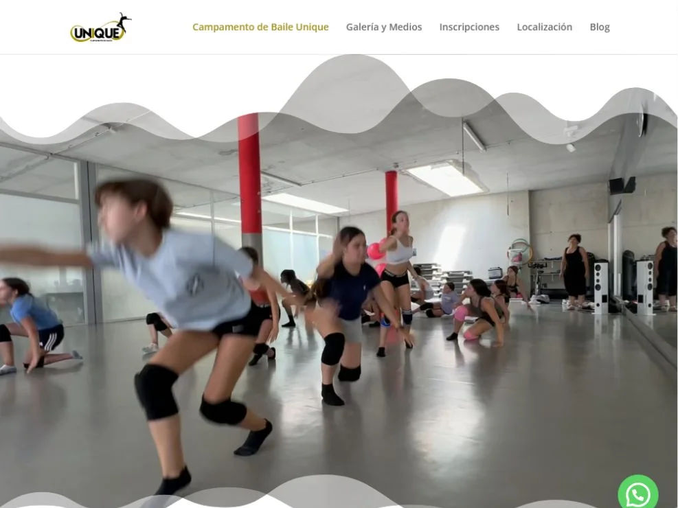 Web del Campamento de Danza Unique