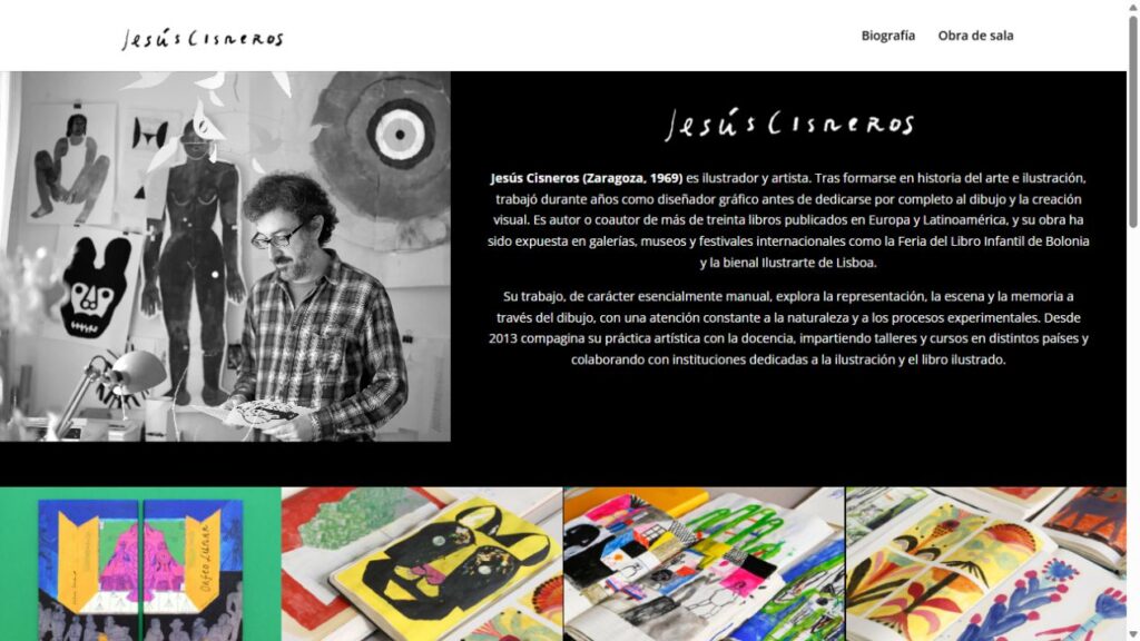 Captura de la web de Jesús Cisneros, diseñada y desarrollada por Protocolo 66
